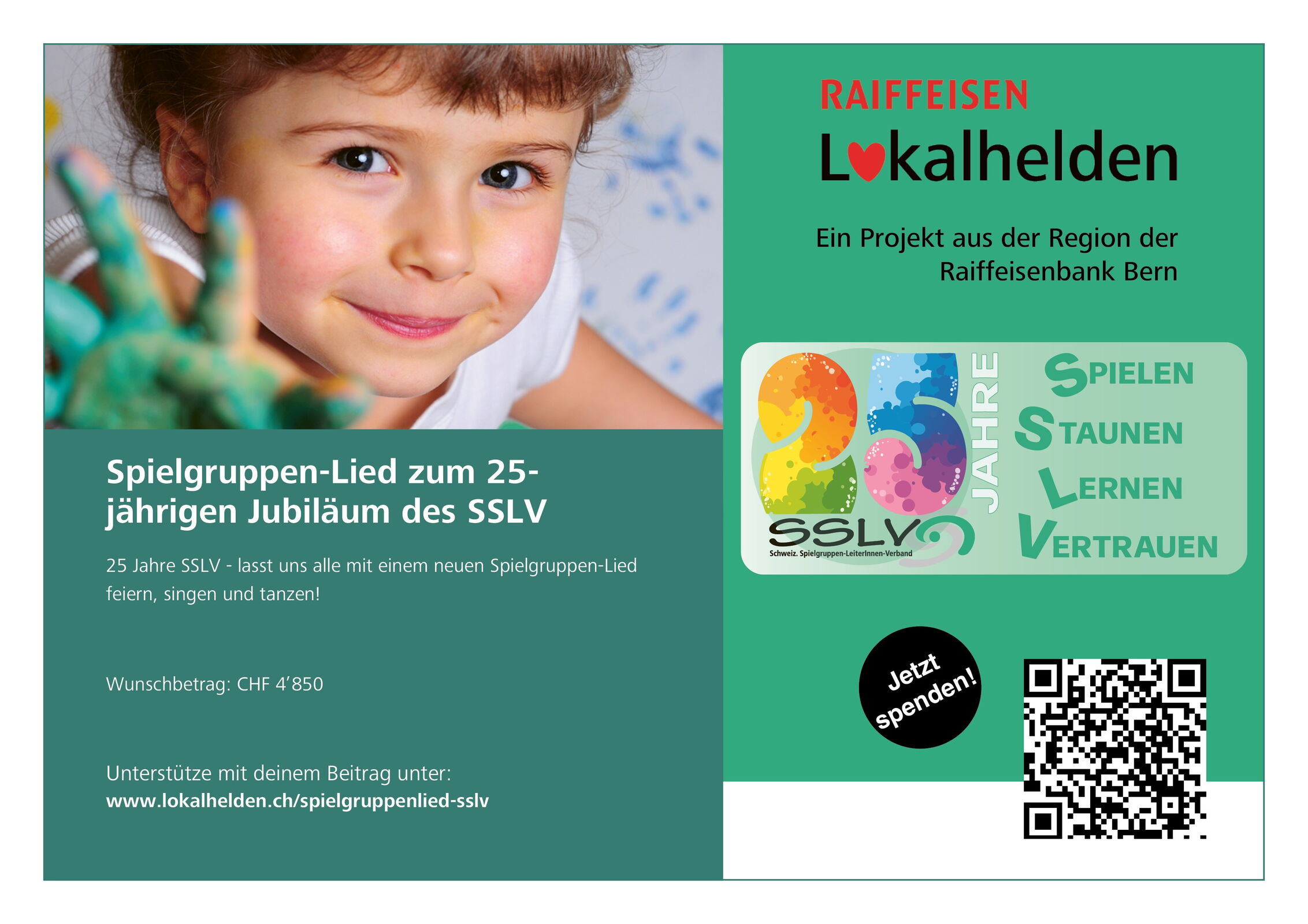 Flyer zu Crowdfunding Spielgruppenlied